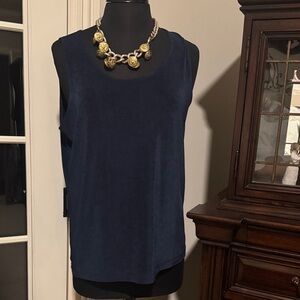 Chico's Travelers Navy Blue Tank Top - Chico’s Size 3 / XL - So Versatile!